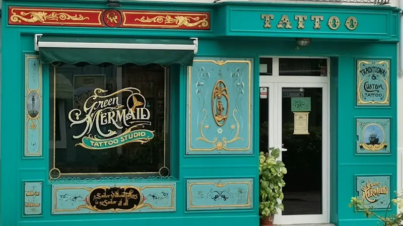 Green Mermaid Tattoo