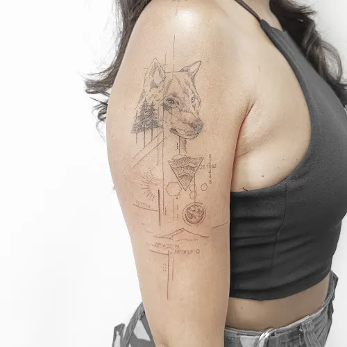 Euphorbia art tattoo - Santa Cruz de Tenerife